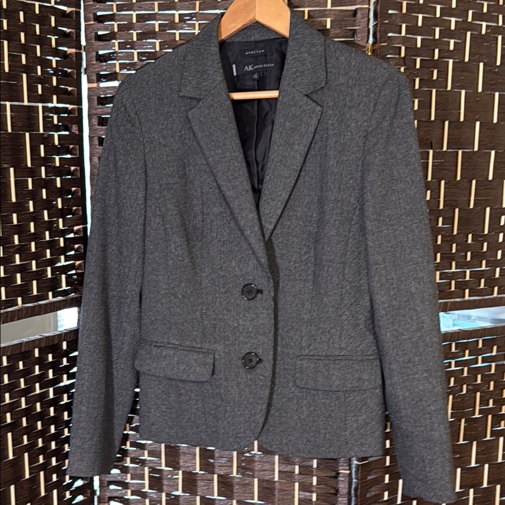 Anne Klein Women's Gray Stretch Blazer - Size 10